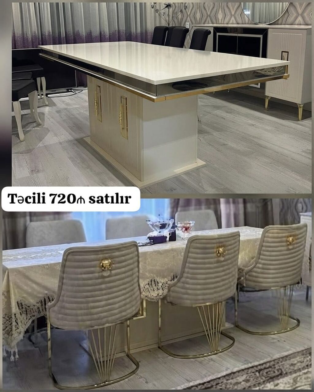 720₼ masa dest 6oturacağı var satılır demək olar yenidir boyuk — Masalar və stullar, Bakı