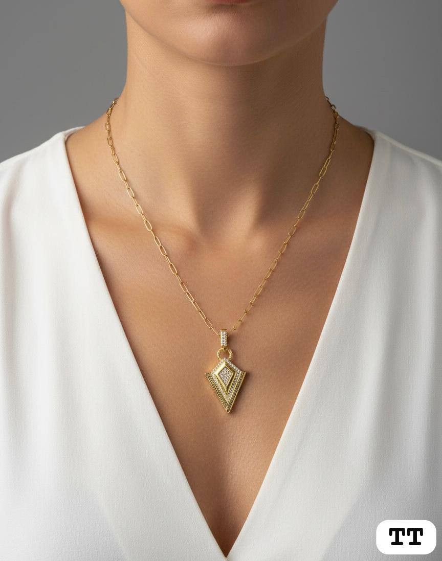 Qadın boyunbağı Geometric Diamond Grm-001, polad — Mallar, Bakı