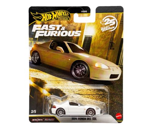 Oyuncaq maşın Hot Wheels Fast&Furious Honda 1995 Del Sol, 3+ yaş, metal, ağ — Bakı