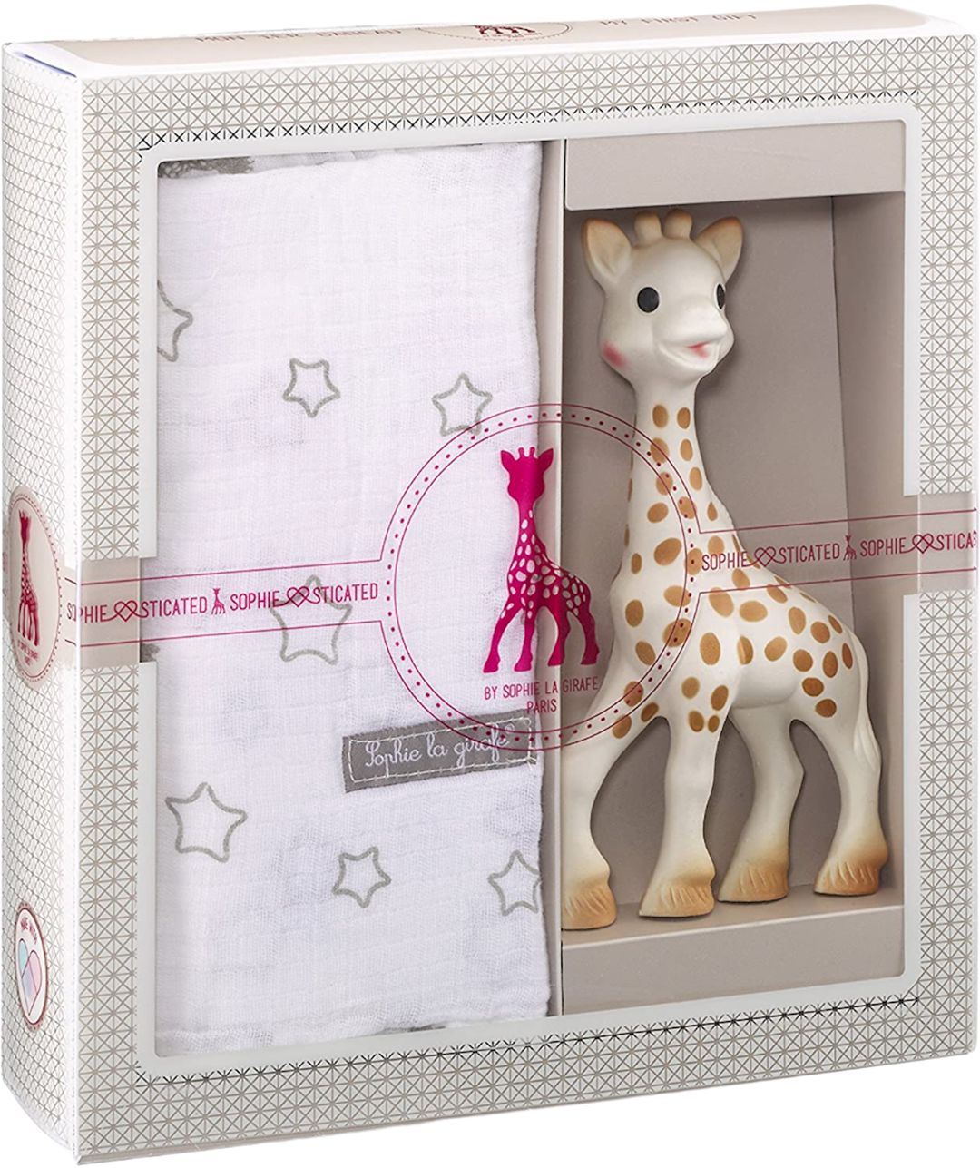 Yeni doğulmuş körpələr üçün hədiyyə dəsti Sophie la Girafe Sophiesticated The Swaddle Set, 0+ ay — Mallar, Bakı (2)