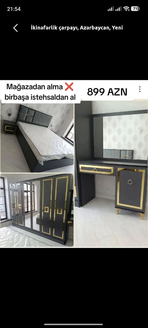İkinəfərlik çarpayı, Azərbaycan, Yeni — Digah