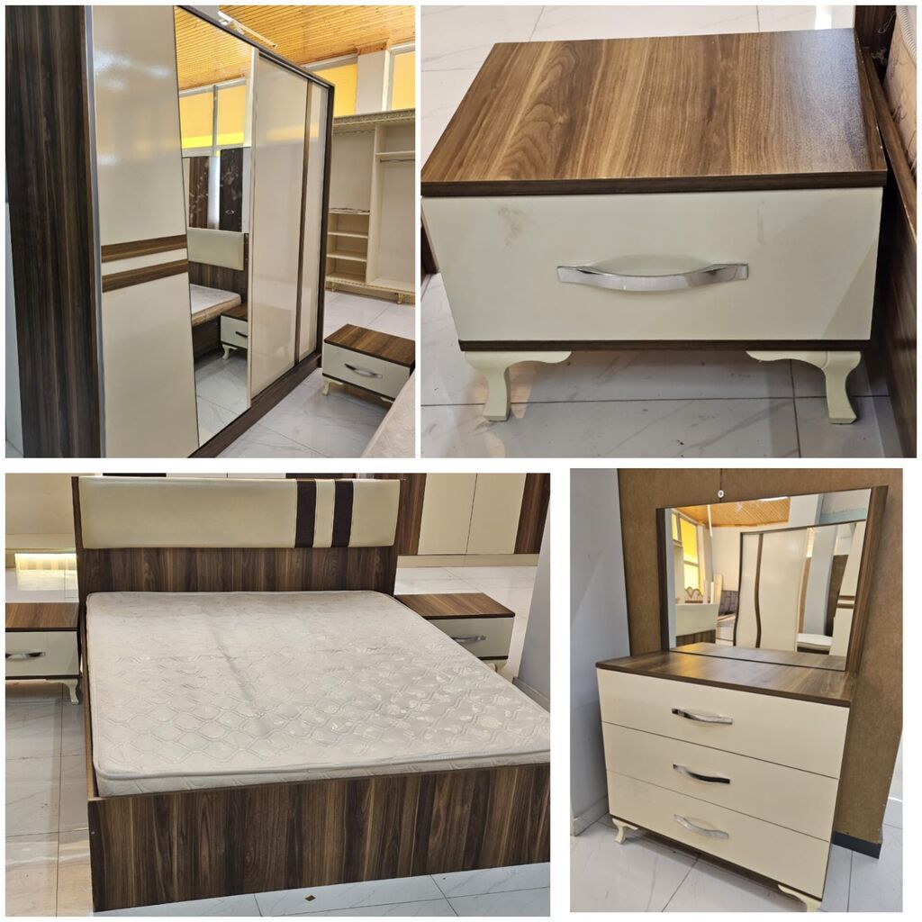 İkinəfərlik çarpayı, Dolab, Termo, 2 tumba, İşlənmiş — Yataq otağı mobilya dəstləri, Bakı