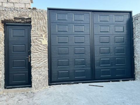 Yeni Dəmir Həyət darvazası, Yana açılan, Avtomatik, Qapı ilə, rəng - Qara, Kredit yoxdur, Pulsuz quraşdırma, Pulsuz çatdırılma — Bakı