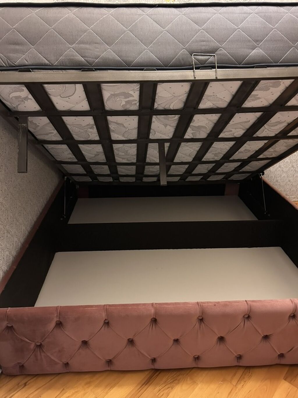 İşlənmiş, İkinəfərlik çarpayı, Bazalı, Matras ilə, Siyirməsiz — Yataqlar, Bakı (3)