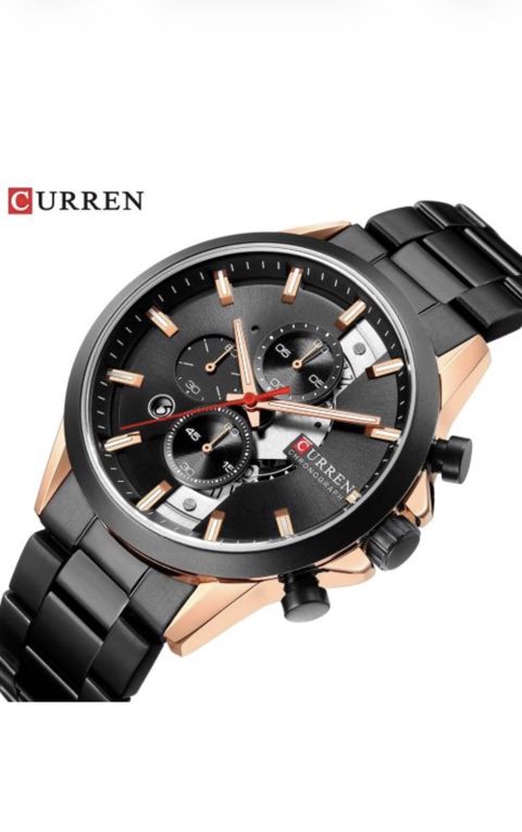 Kişi qol saatı Curren C8325 Black Rose Gold — Bakı