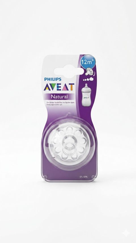 Qidalanma üçün əmzik dəsti Philips Aveat Natural, 12m+, 2 əd — Bakı