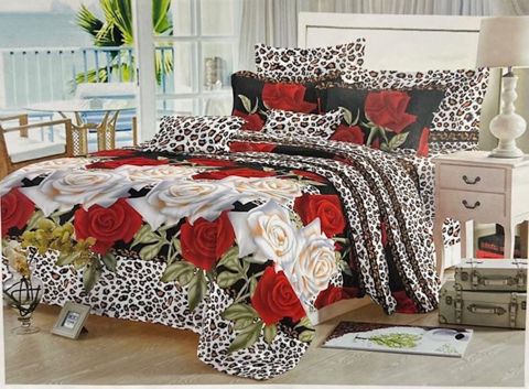 Yataq dəsti QQ-QQ-163, yorğan üzü 160x240 sm, mələfə 160x220 sm, yastıq üzü 50x70 sm, birnəfərlik, satin, rəngbərəng — Bakı
