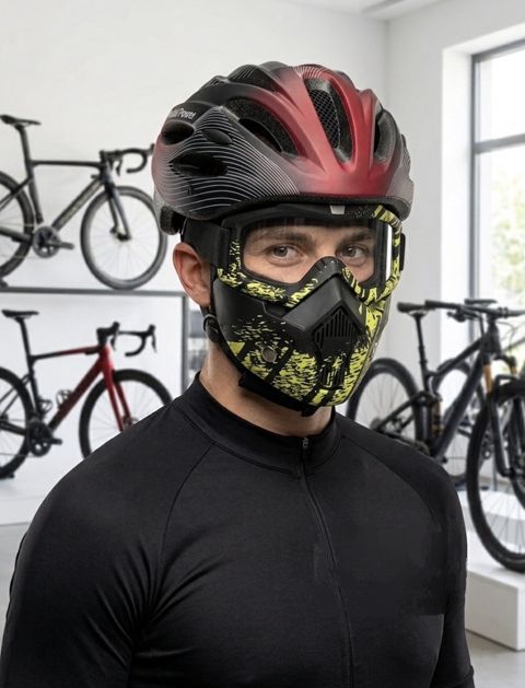 Velosiped və motosikl üçün dəbilqə və qoruyucu maska dəst 34004258 — Bakı