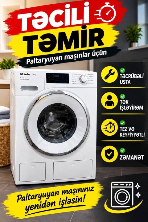 Paltaryuyan və qabyuyan maşınların peşəkar təmiri Xidmətlərin — Bakı