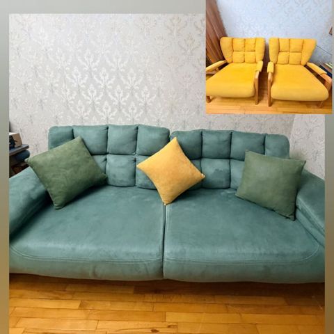 Türkiyə istehsalı divan kreslo dəsti satılır 600₼.Heç bir problemi — Mehdiabad