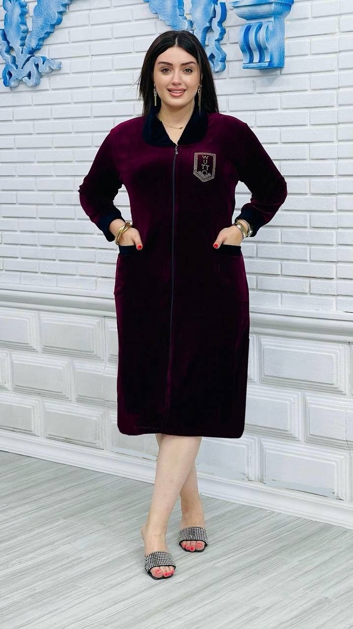 Ev xələti 2795594, tünd qırmızı, velür, ölçü 6XL — Mallar, Bakı