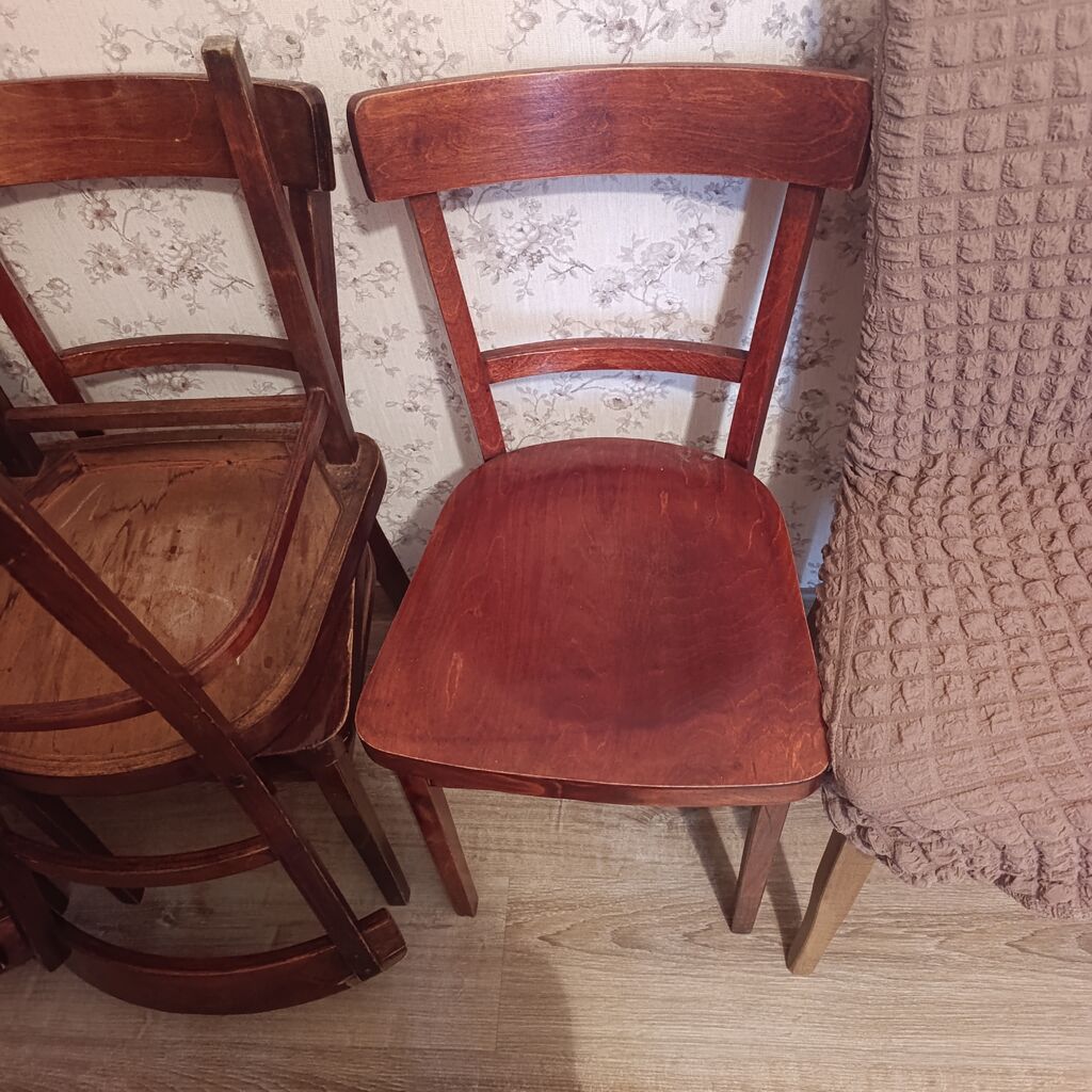 Taxta yemək otağı stulları dəsti - Material: massiv taxta (sərt — Stullar, Digah