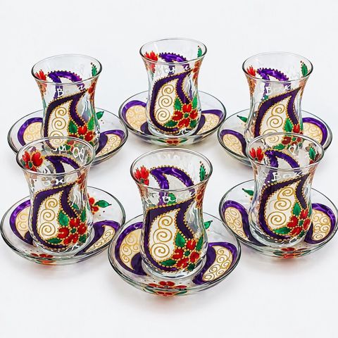 Çay dəsti, Şüşə, 6 nəfərlik, Türkiyə — Bakı
