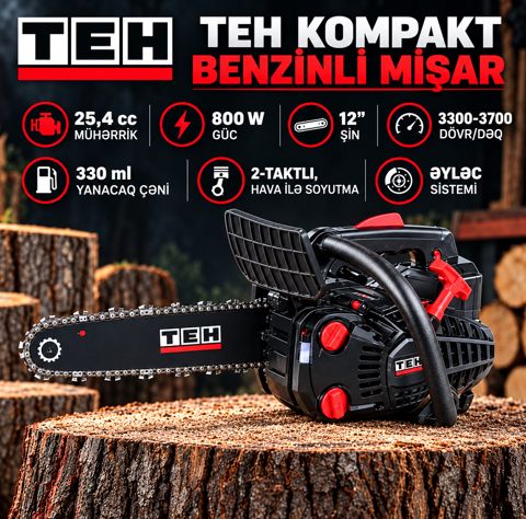 Zəncirli mişar TEH TGS2512, 800 Vt, 0.3 l — Bakı