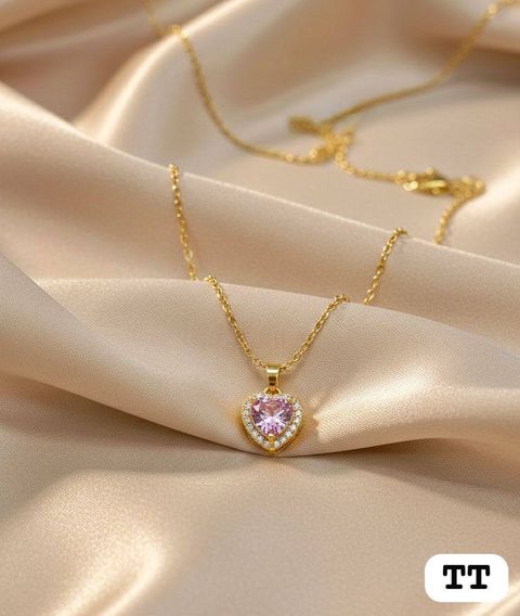 Qadın boyunbağı Golden Love Outline grm-001, polad — Bakı