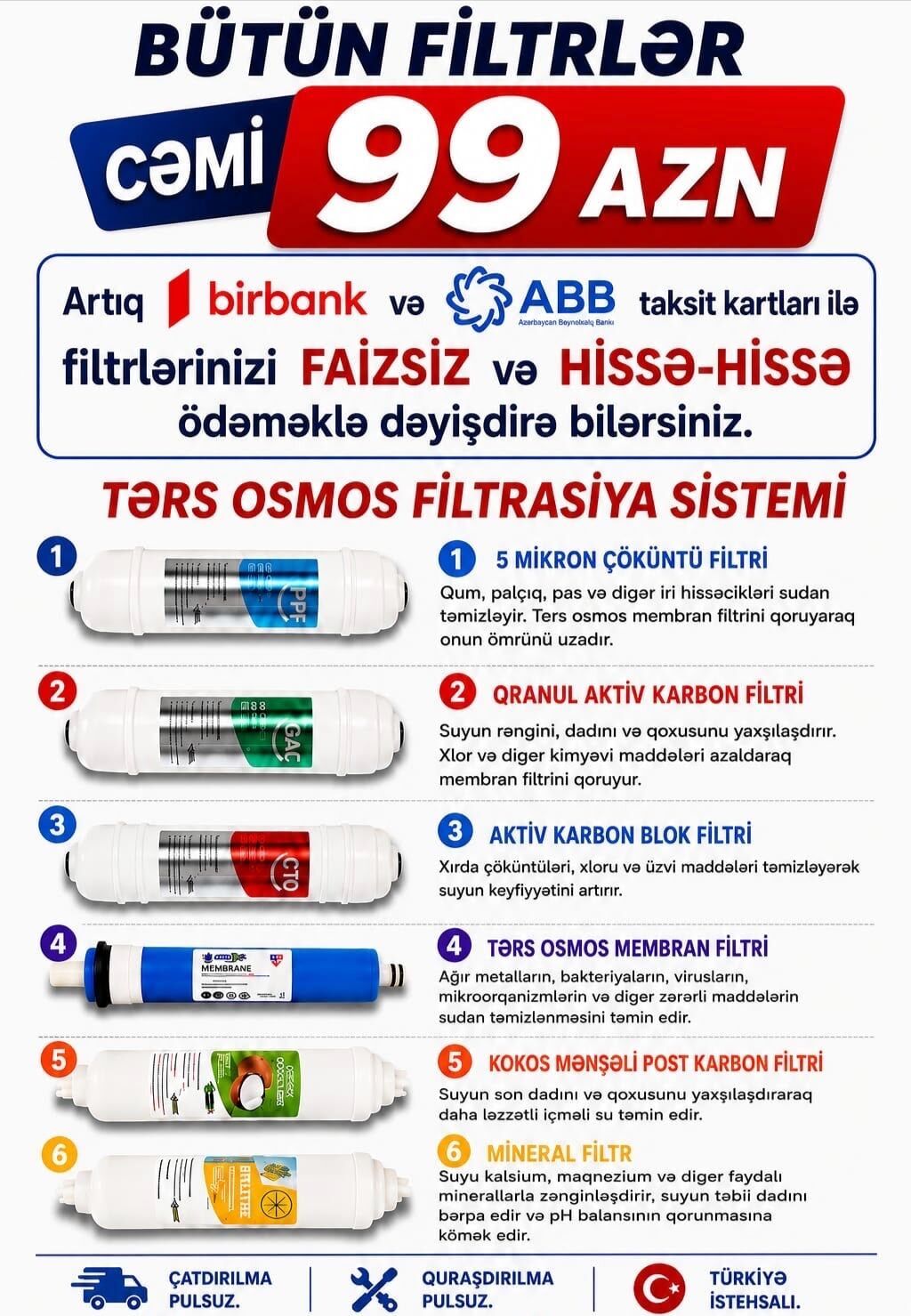 Şirkət: Çeşmə su filtrləri Məhsulun adı: Optima İstehsalçı ölkə — Su filtirləri və nasosu, Bakı (2)