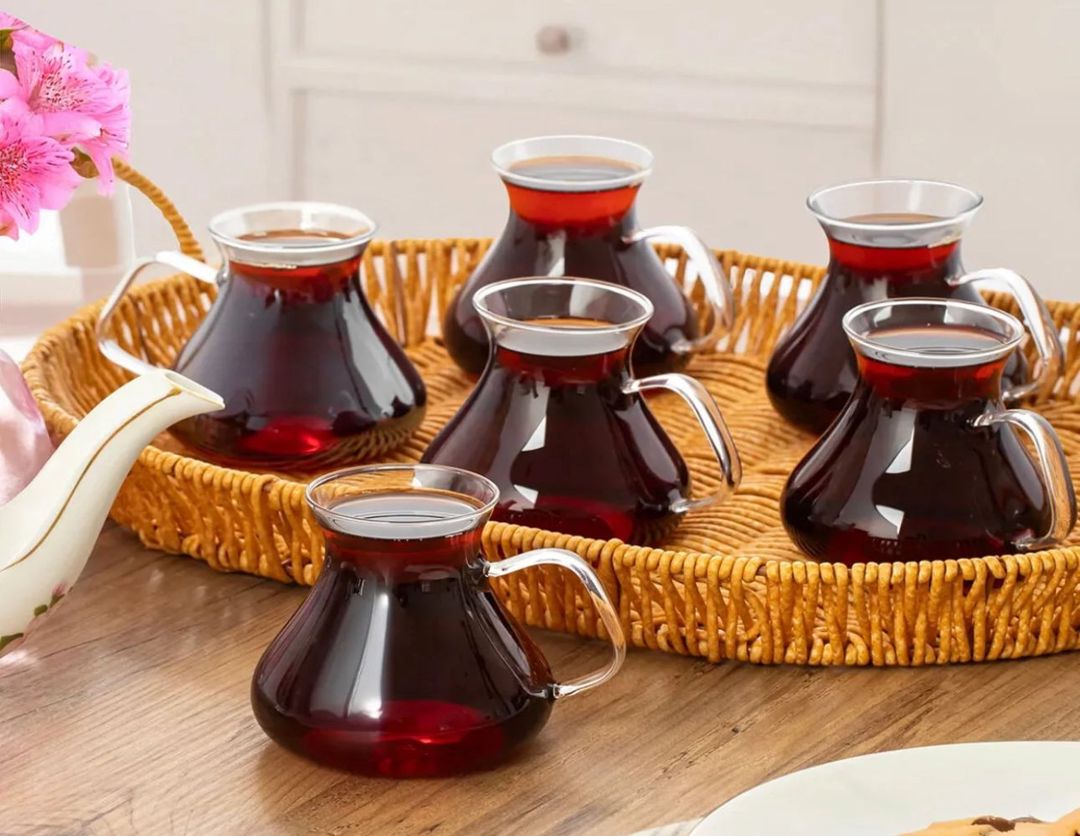 Armudu stəkan dəsti 4791, şüşə, şəffaf, 180 ml, 6 əd — Mallar, Bakı