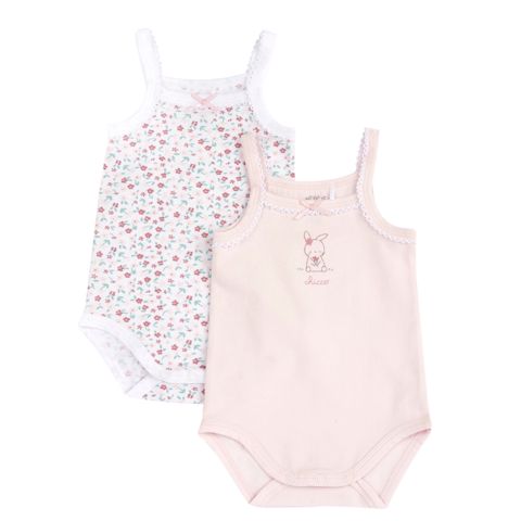 Qızlar üçün 2 ədədli bodi dəsti Chicco 9101765000000-11, rəngbərəng, pambıq/elastan, ölçü 6 ay — Bakı