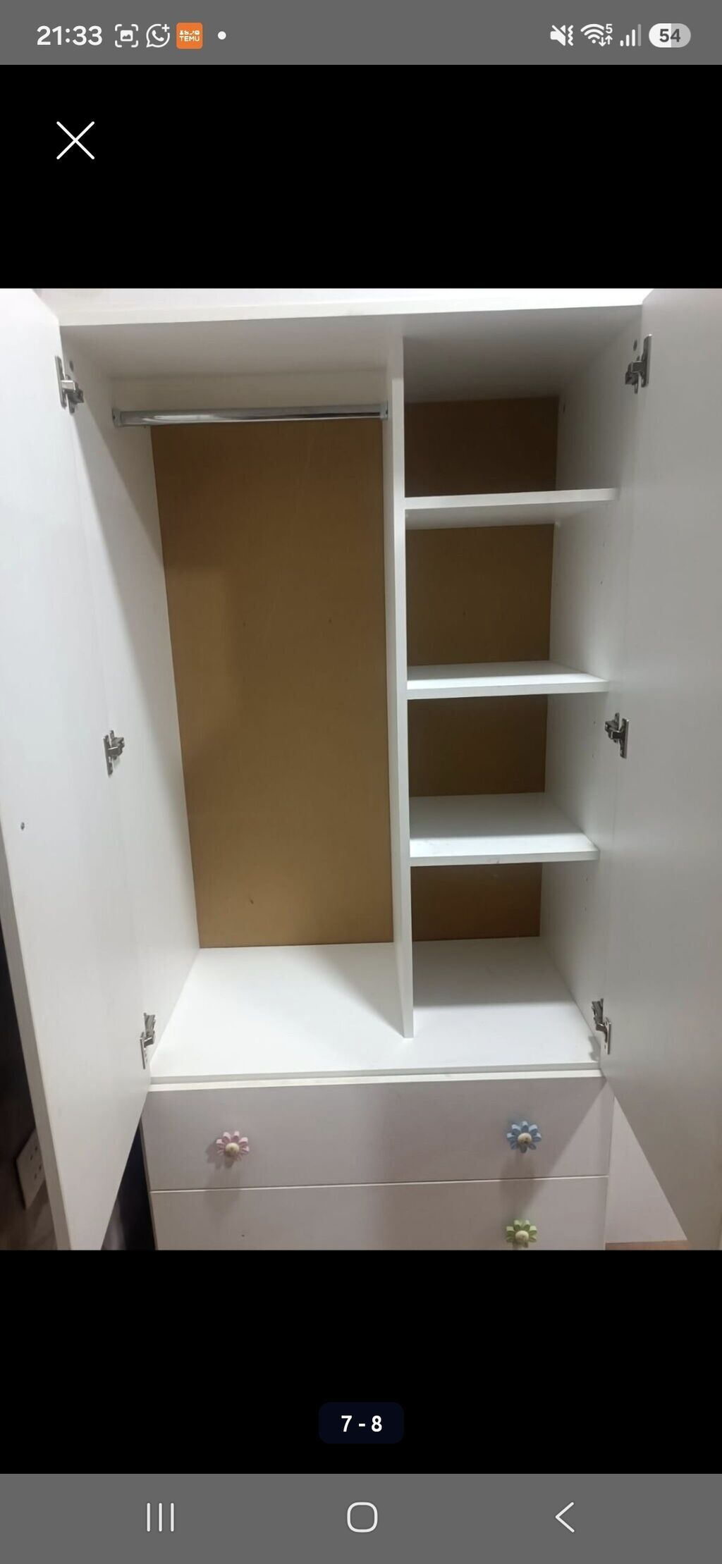 1 dolab 2 çarpayi (matrassiz) alti siyirmeli.90/200 Qiymet 140 azn — Uşaq mebeli dəstləri, Digah (2)
