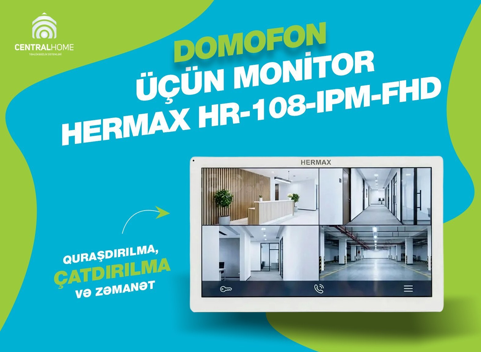 Domofon monitoru Hermax HR-715-IP — Bakı