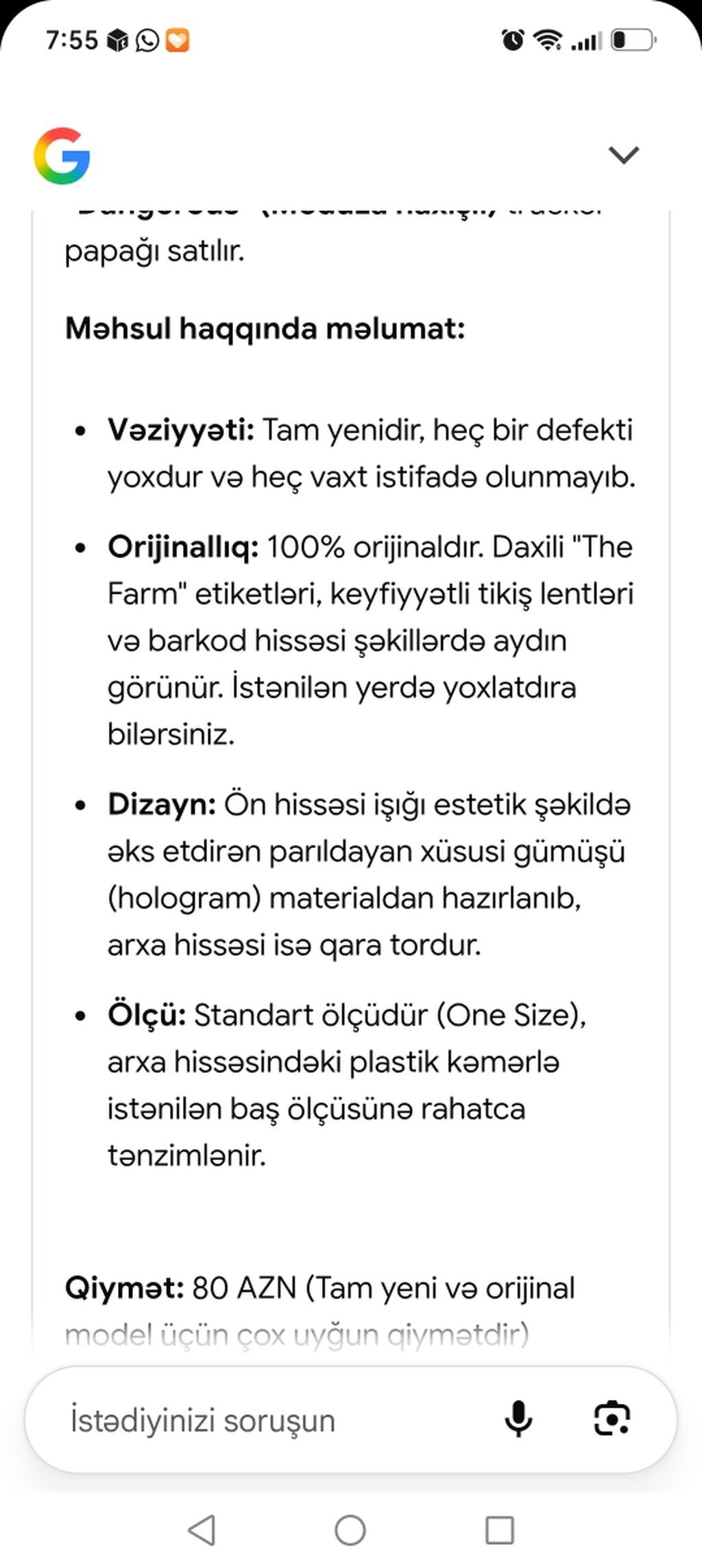 Goorin Bros “The Farm” seriyasından “Dangerous” (meduza naxışlı) — Baş geyimi, Bakı (4)