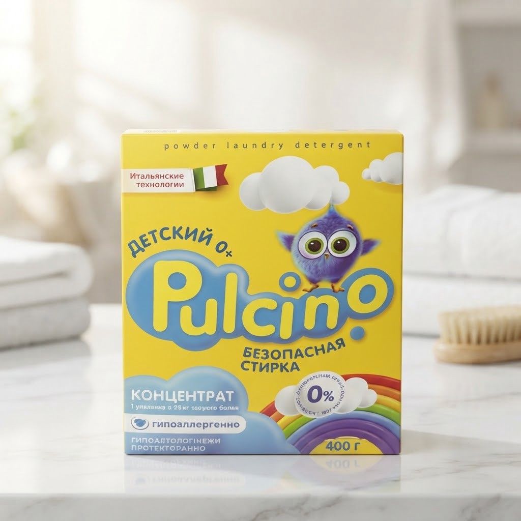 Uşaq paltarı üçün yuyucu toz Pulcino, 400 q — Mallar, Bakı