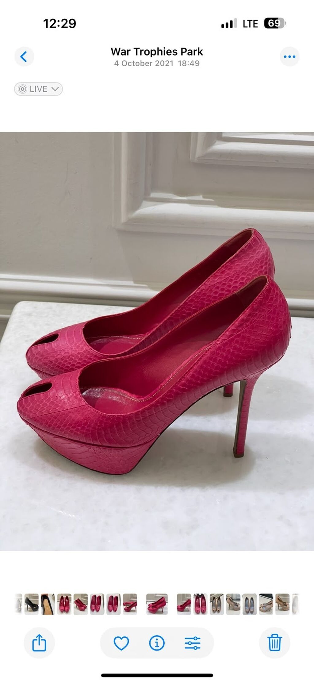 Sergio Rossi qadın tuflisi - Model: Peep-toe platform stiletto — Tufl, Bakı (3)