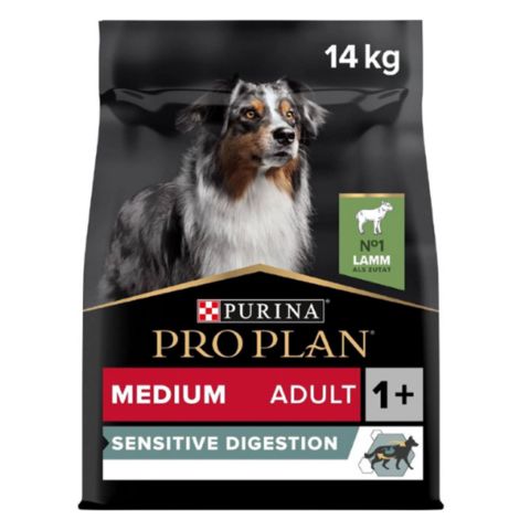 Quru yem İtlər üçün Purina Pro Plan Medium Adult Sensitive Lamb Digestion, quzu ilə, 14 kq — Bakı