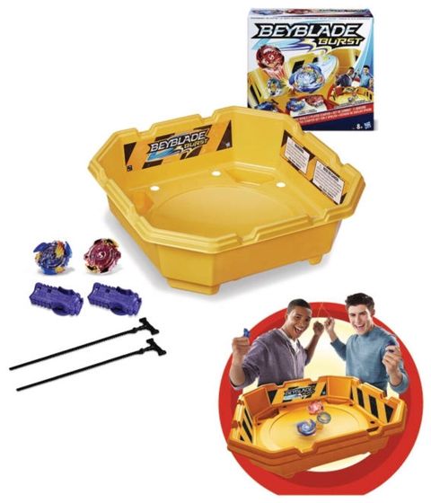 Beyblade arena 2 волчка + Большая желтая Арена (Бейблейд) с пусковыми — Bakı