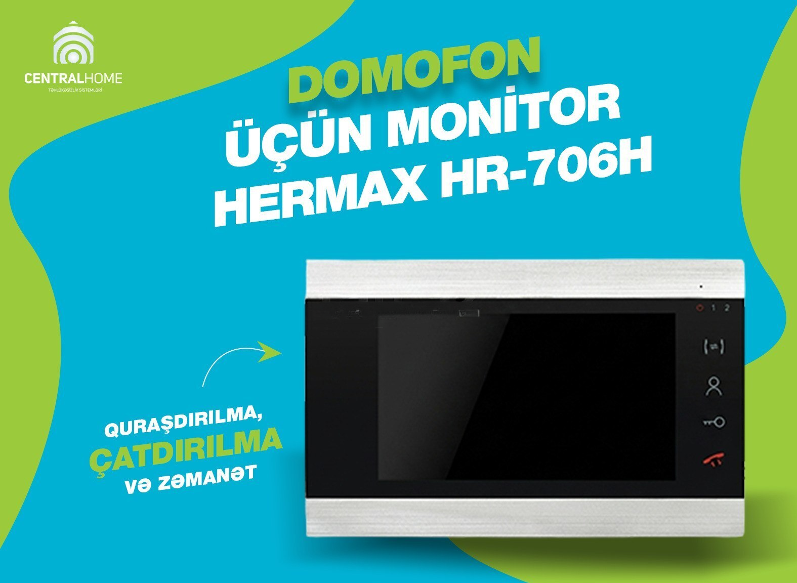 Domofon monitoru Hermax HR-706H — Bakı