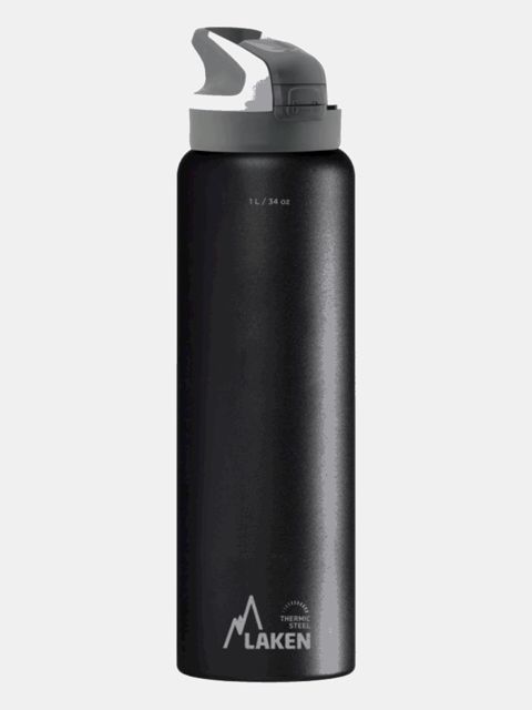 İdman su qabı Laken Summit Thermal Bottle 1 l, Qara — Bakı