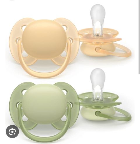 Əmziklər dəsti Philips Avent Ultrasoft, 6-18 ay, silikon, ultra yumuşaq, neytal, 2 ədəd - Phılıps Avent SCF091/45 Soft Model — Bakı