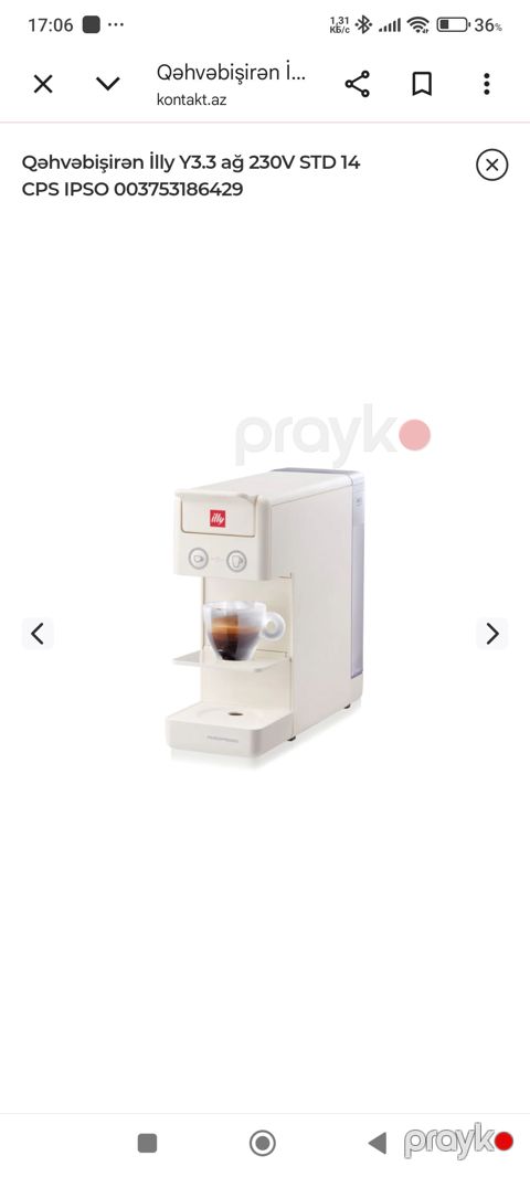 Illy kapsul kofe aparatı — Bakı