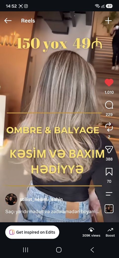 Qadın saç ustaları Ombre — Bakı