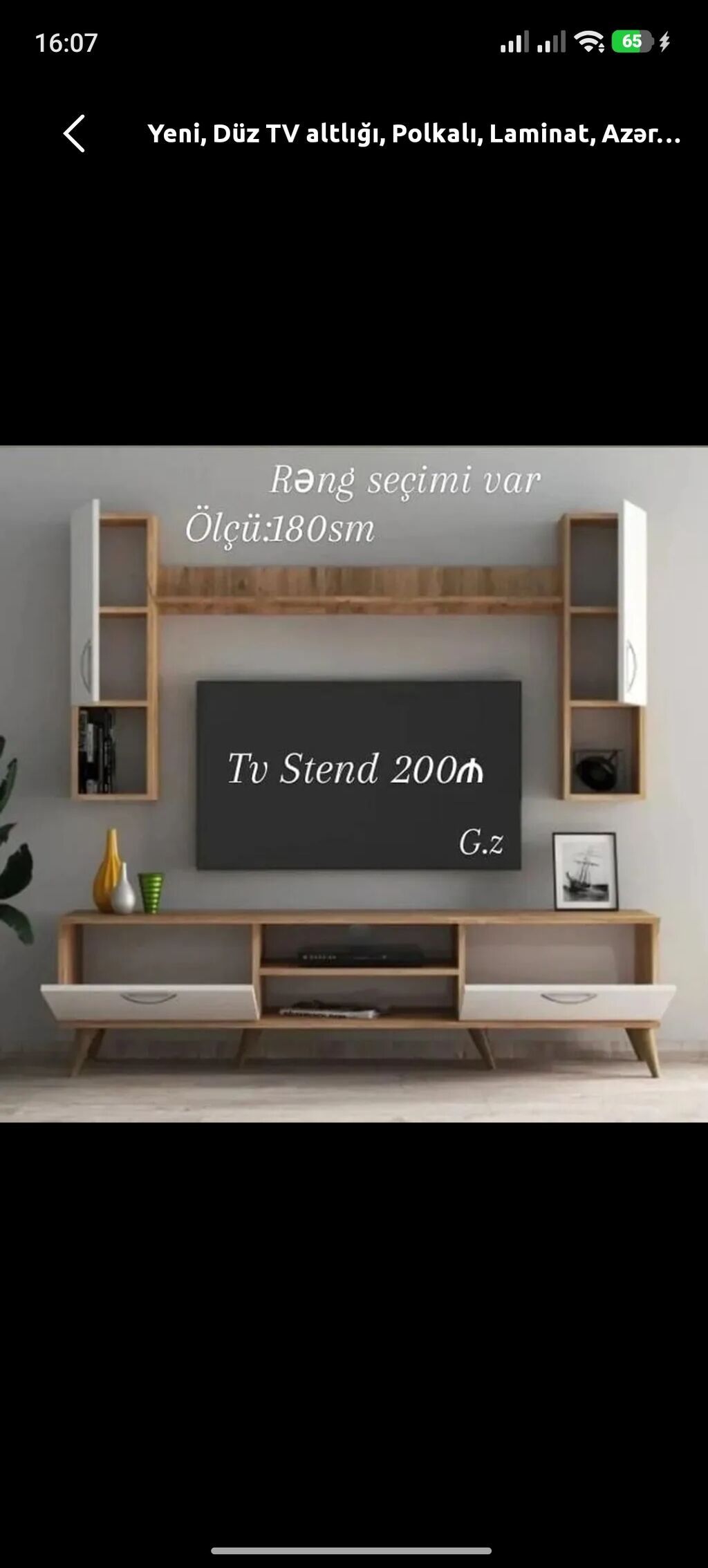 Yeni, Düz TV altlığı, Polkalı, Laminat, Azərbaycan — Televizor altlıqları və standlar, Digah