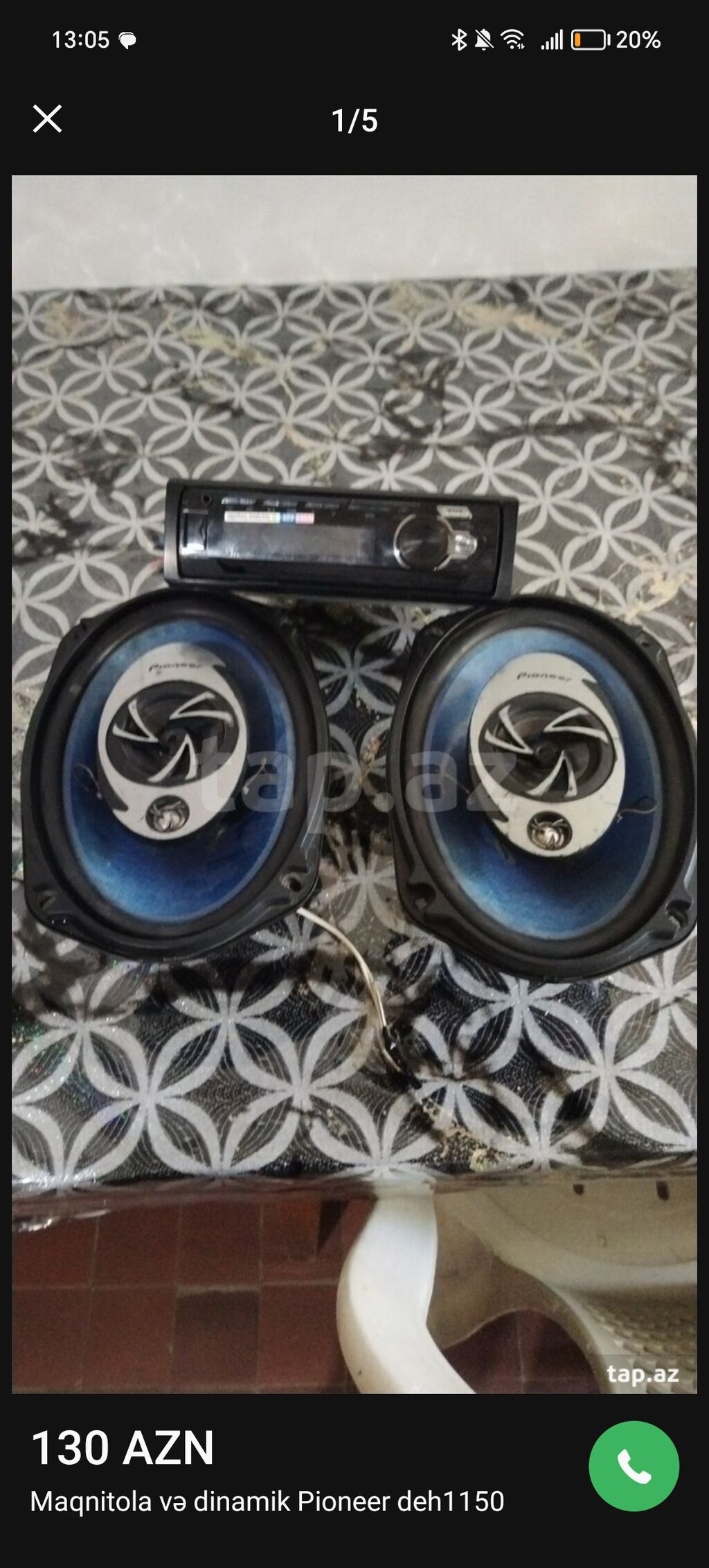 Pioneer DEH-1150 avtomobil maqnitofonu və iki ədəd Pioneer oval — Avtomobil akustikası, Bakı (2)