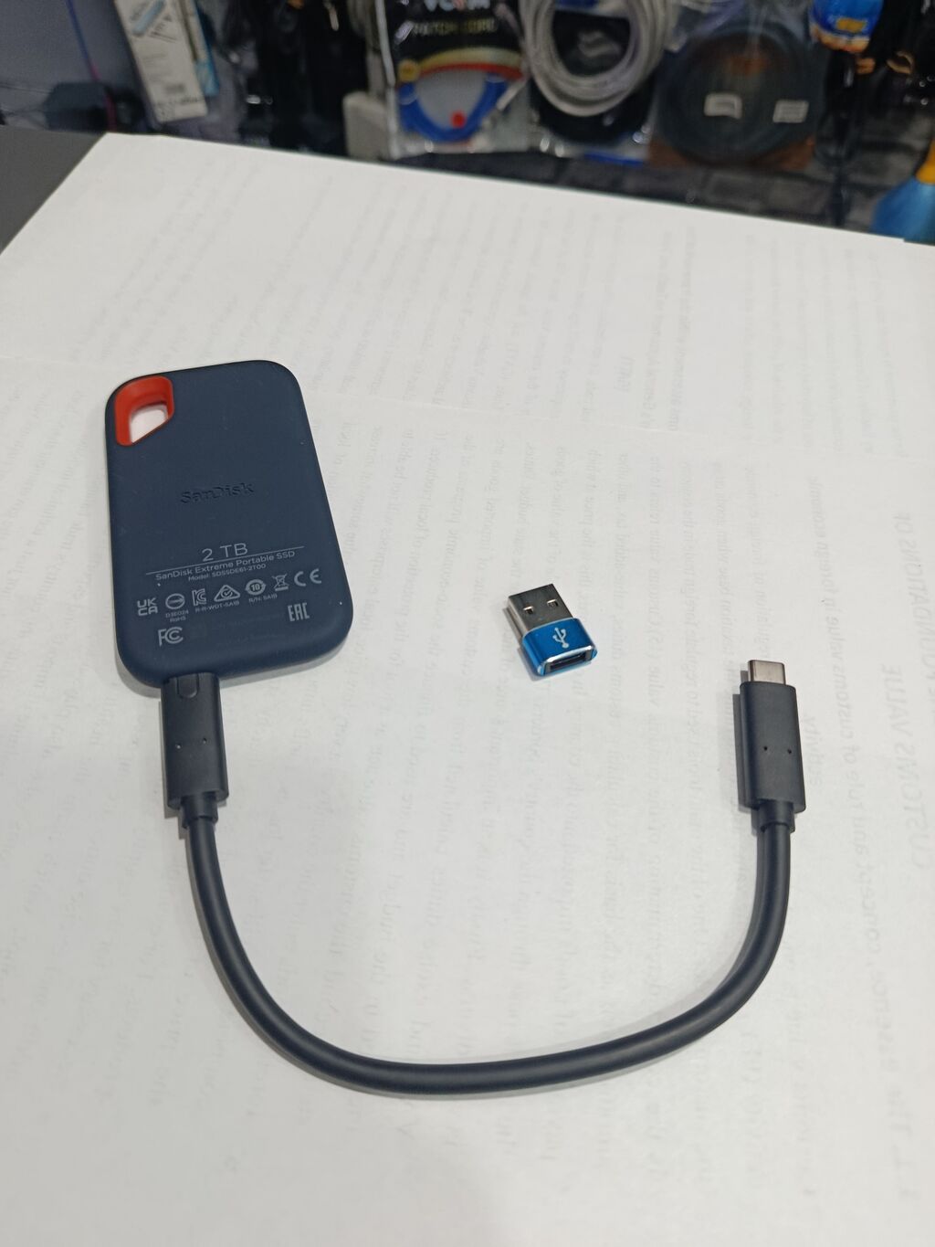 Xarici SSD disk Sandisk, 2 TB, İşlənmiş — Sabit diskləri, Bakı (2)