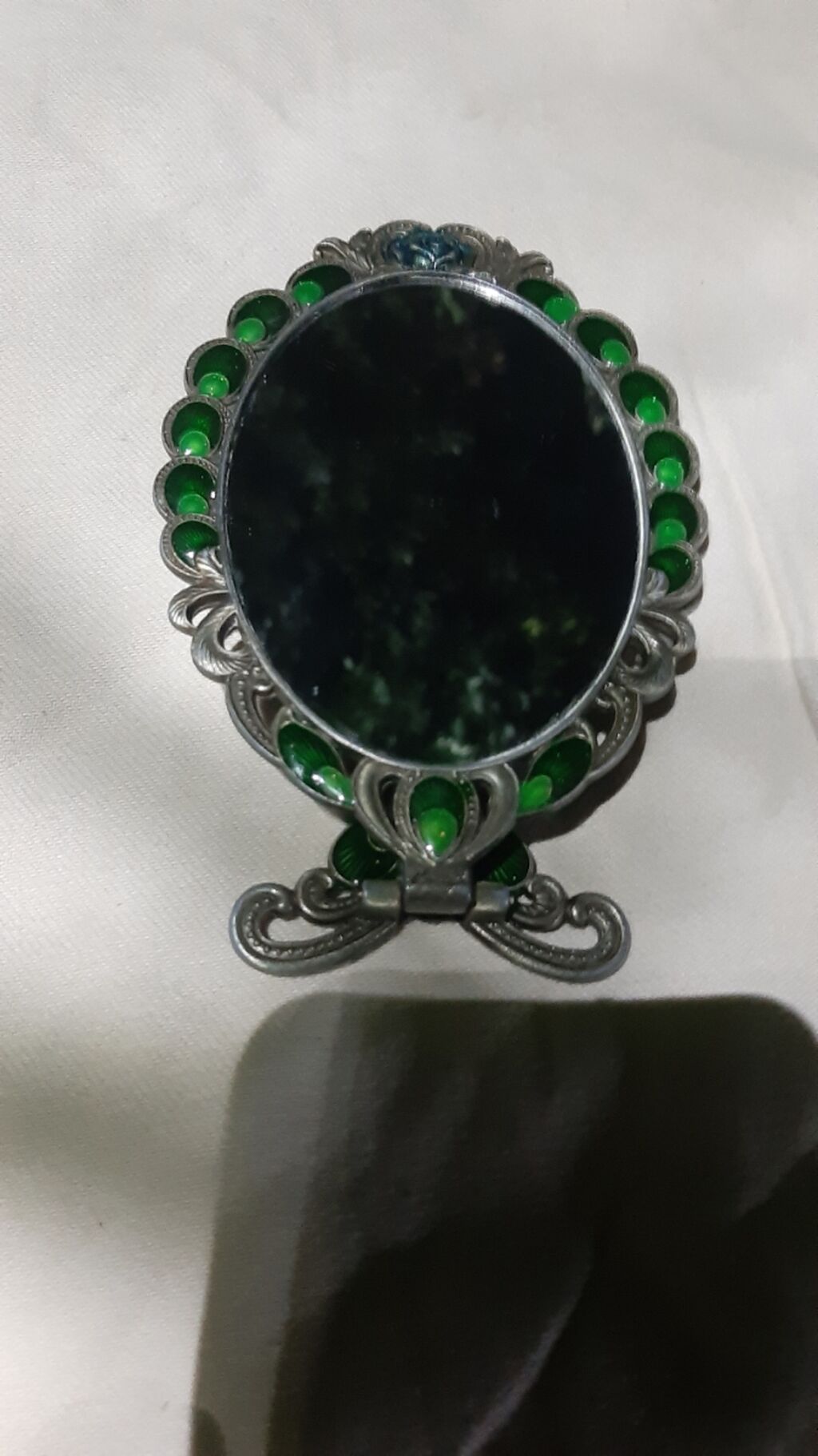 Bəzəkli əl güzgüsü - Material: metal karkas, şüşə güzgü - Dizayn — Makiyaj, Bakı (3)