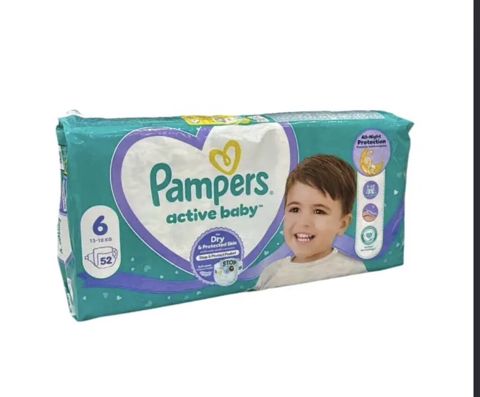 Pampers Active Baby uşaq bezləri – ölçü 6 (13–18 kq), 52 ədəd — Bakı