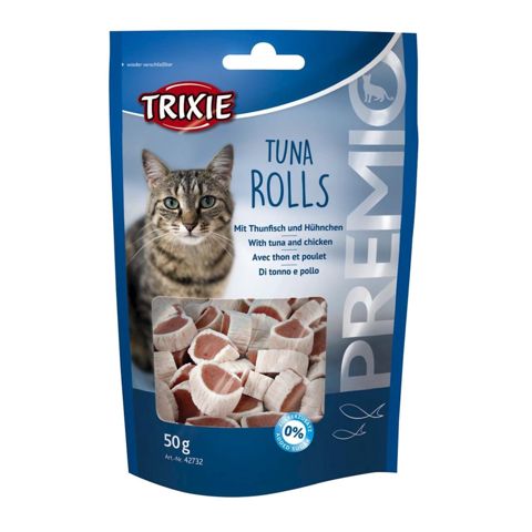 Məzələr pişiklər üçün Trixie Premio Tuna Rolls tuna və toyuq ilə 50 q — Bakı