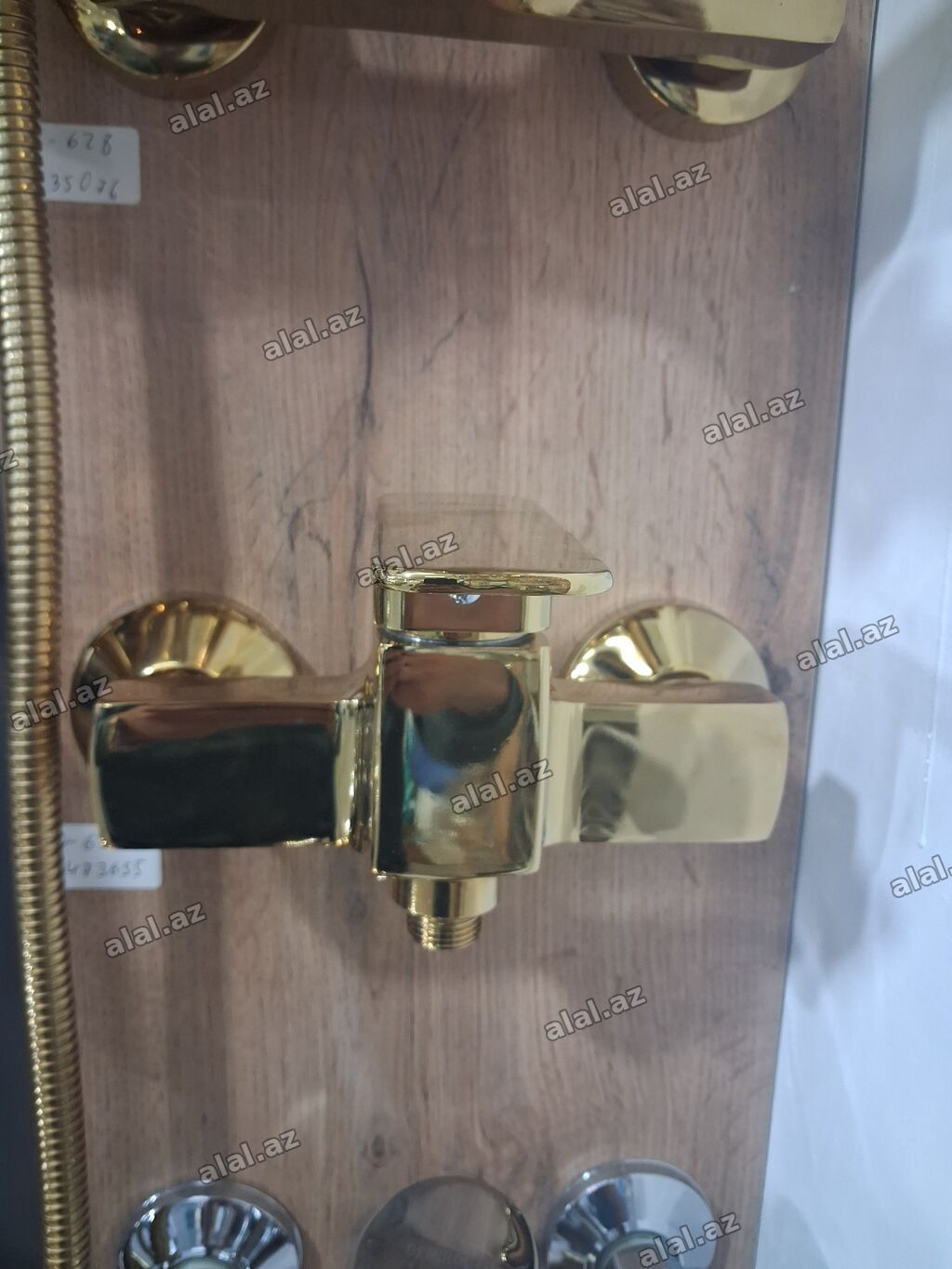 Tualet kiranrəngdə duş qarışdırıcısı (divar tipli) - Material: Möhkəm — Santexnika, Bakı (2)