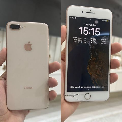 IPhone 8 Plus, 64 GB, Qızılı, Qırıq — Masazır