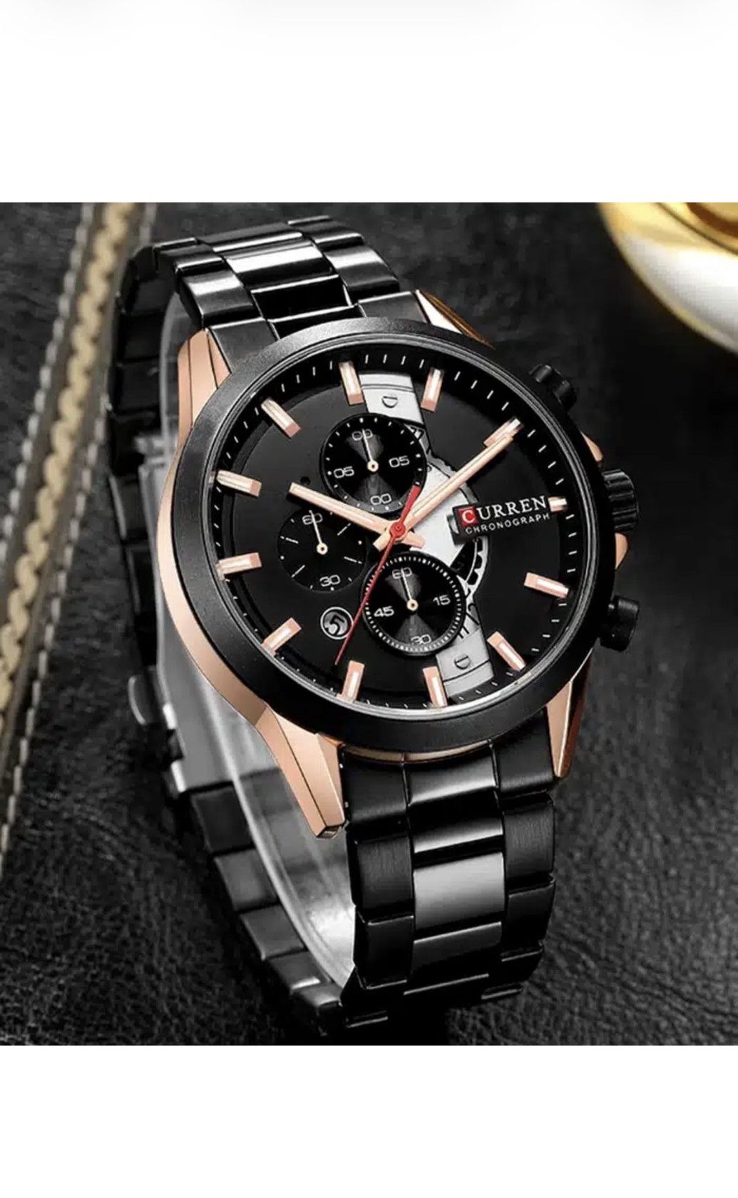 Kişi qol saatı Curren C8325 Black Rose Gold — Mallar, Bakı (3)