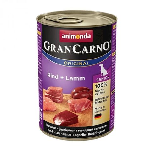 İtlər üçün nəm yem Animonda GranCarno Original Adult mal əti və quzu ilə 400 q — Bakı