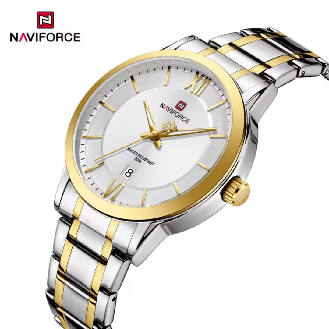 Kişi qol saatı Naviforce, kvars, əqrəbli, indekslər, qolbaq — Mallar, Bakı (2)