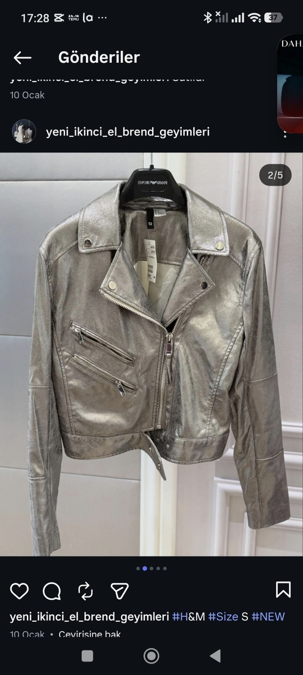 Pencək, H&M, Dəri, S — Caketi, Bakı