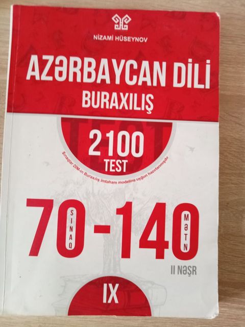 Məhsul: “Azərbaycan dili – Buraxılış” test toplusu Müəllif: Nizami — Bakı
