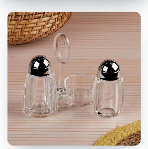 Duz və istiot üçün dəst HomeStore_ANİ55, gümüşü/şəffaf, 8x7 sm — Bakı
