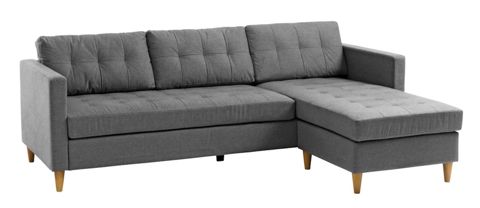 Divan Jysk Falslev, 217x78x81/149 sm, boz — Bakı