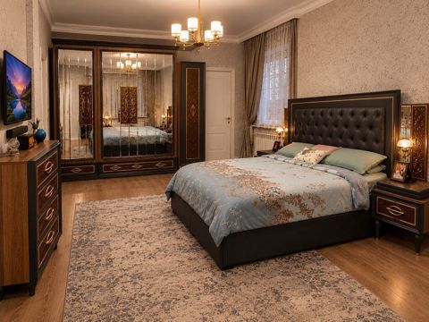 Yataq otağı mebel dəsti Dəst tərkibi: - 2 nəfərlik çarpayı – yumşaq — Saray
